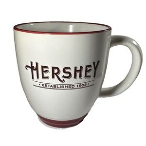Hershey coffee/mug deep maroon rim and base features "HERSHEY ESTABLISHED 1903"